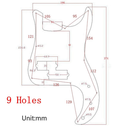 Custom Bass Guitar Pickguard